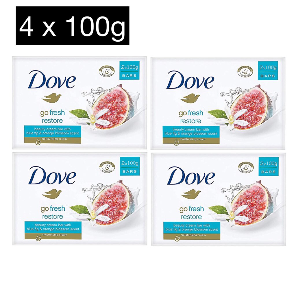 4 Pcs Dove Bundle Go Fresh Restore Beauty Cream Soap (4X100g) (CARGO)