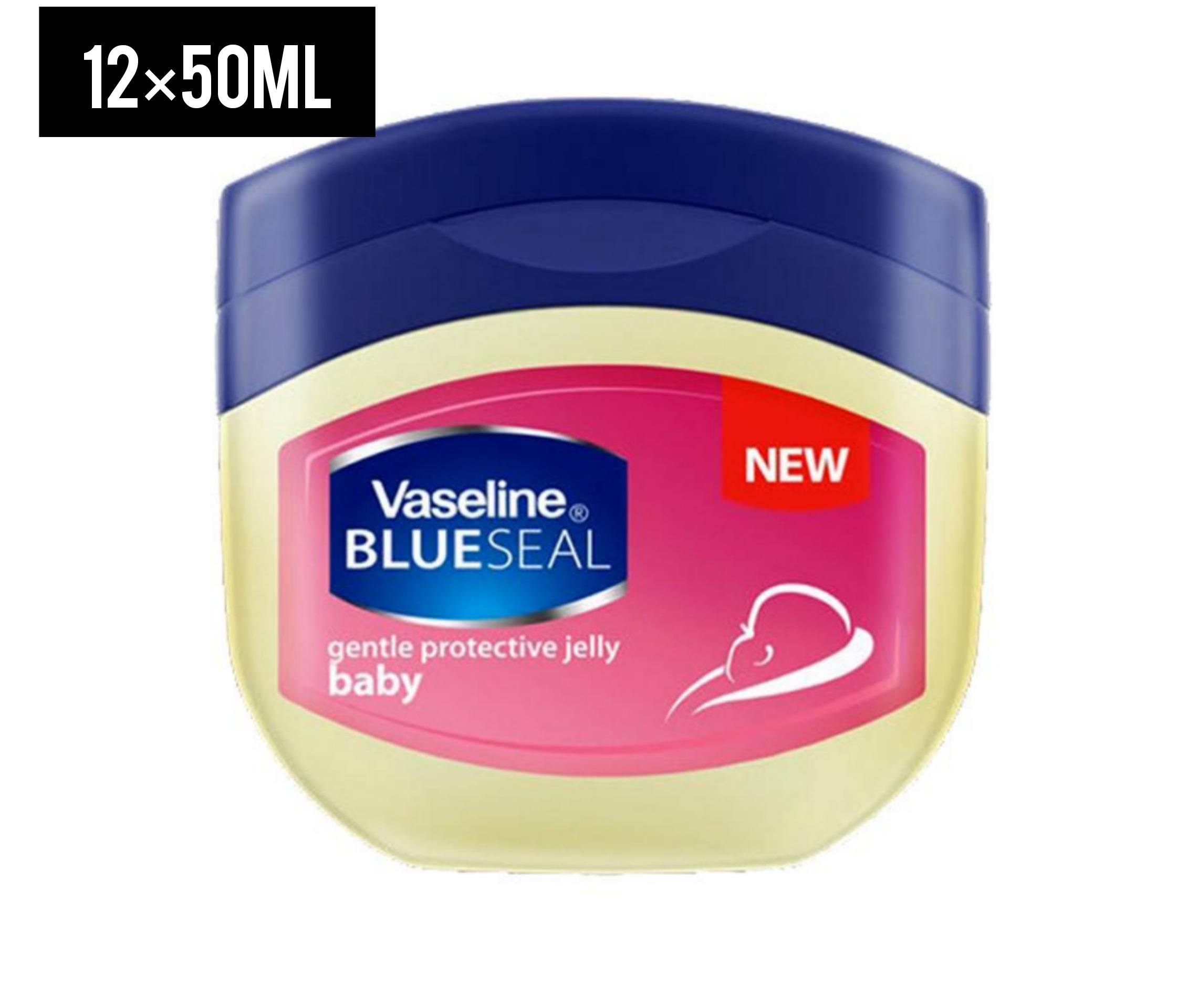 12 Pcs Vaseline Blueseal  Contains Vitamin E (12X50ml) (Cargo)