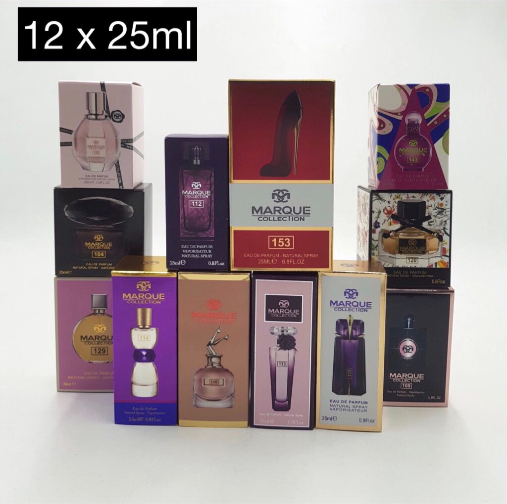 12 Pcs Bundle Assorted Ladies Perfumes (25ml)