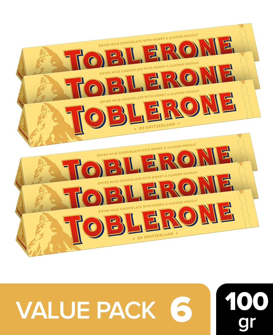 (Food) 6 Pcs Toblerone Bundle Chocolate (6X100g)  (Cargo)