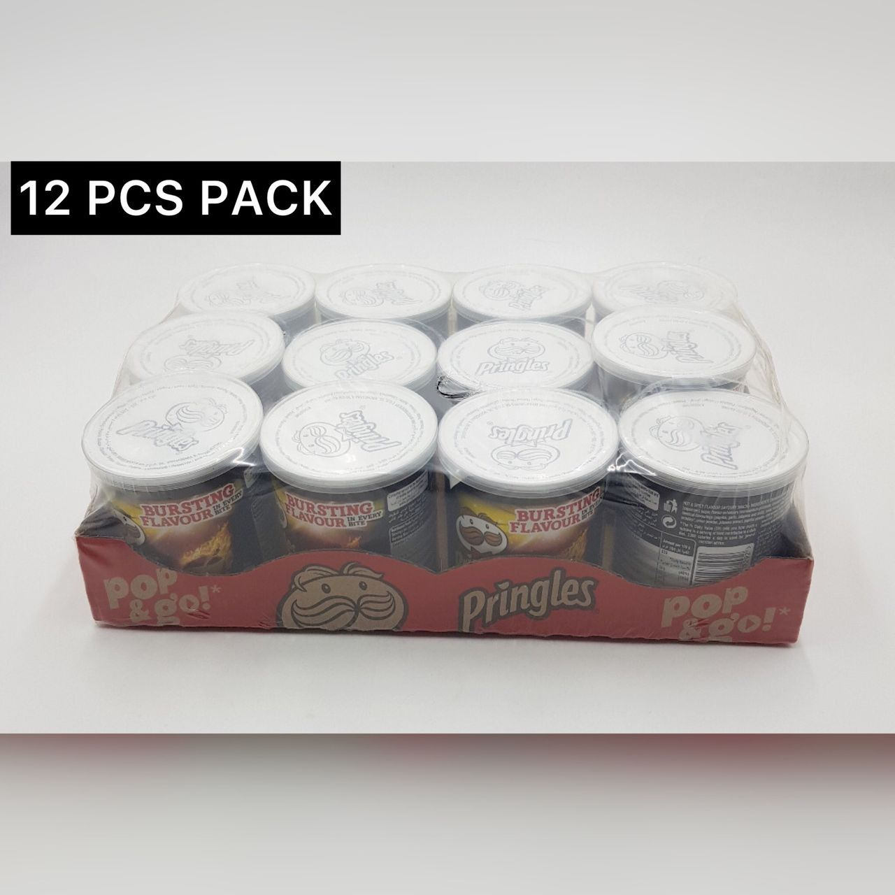 (Food) 12 Pcs Bundle Hot and Spicy Flavored Potato Chips BURSTING WITH FLAVOUR Snack (12X110g)