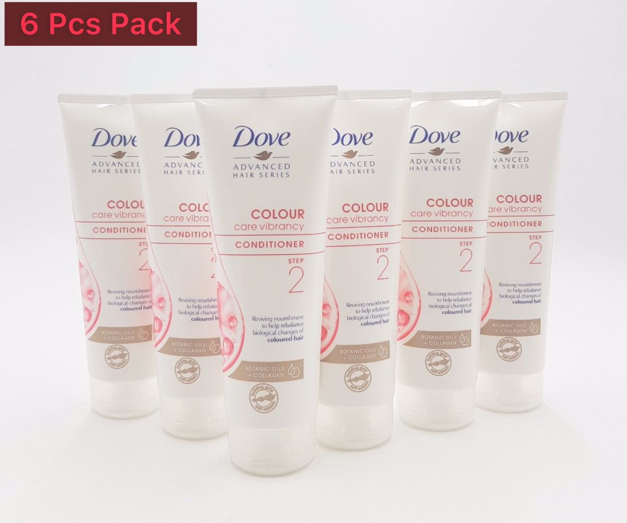 6 Pcs Bundle  Dove  Advanced Hair Series Colour Care Vibrancy Conditioner 250 ML (Cargo)