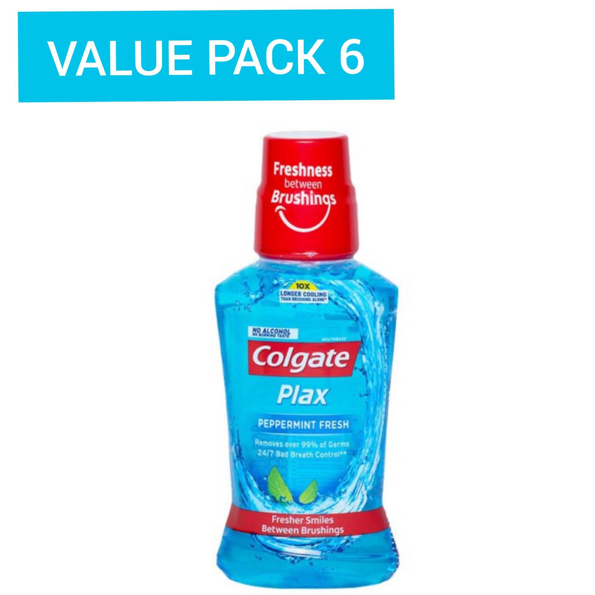 6 Pcs Bundle Colgate plax peppermint mouthwash (6X250ml) (Cargo)