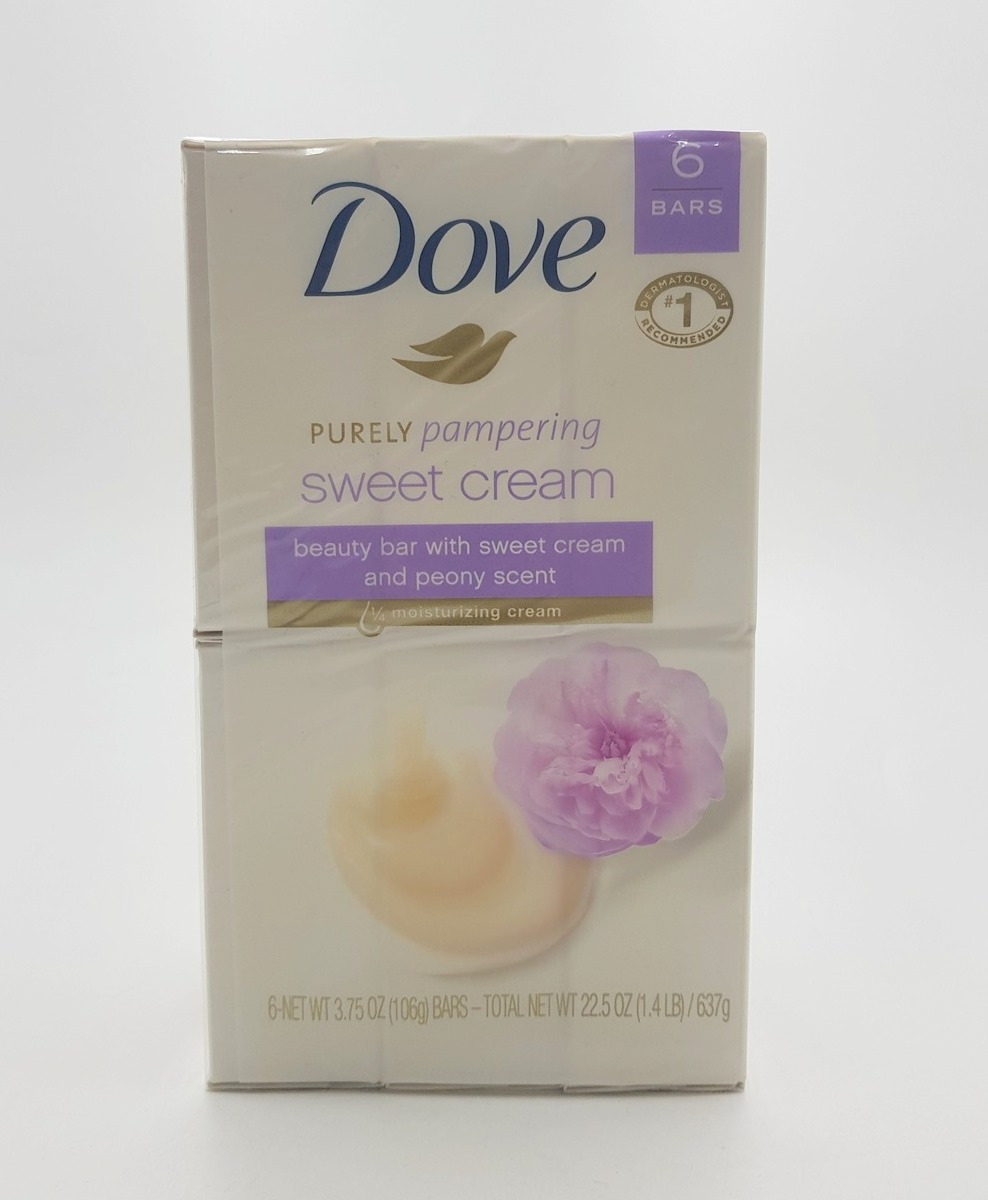 6 Pcs Bundle Dove Sweet Cream Beaty Bar Peony Scent (6X106g) (CARGO)