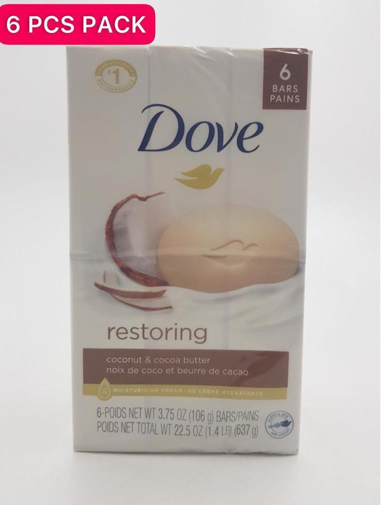 6 Pcs Bundle Dove Restoring Coconut & cocoa Butter (6X106g) (CARGO)