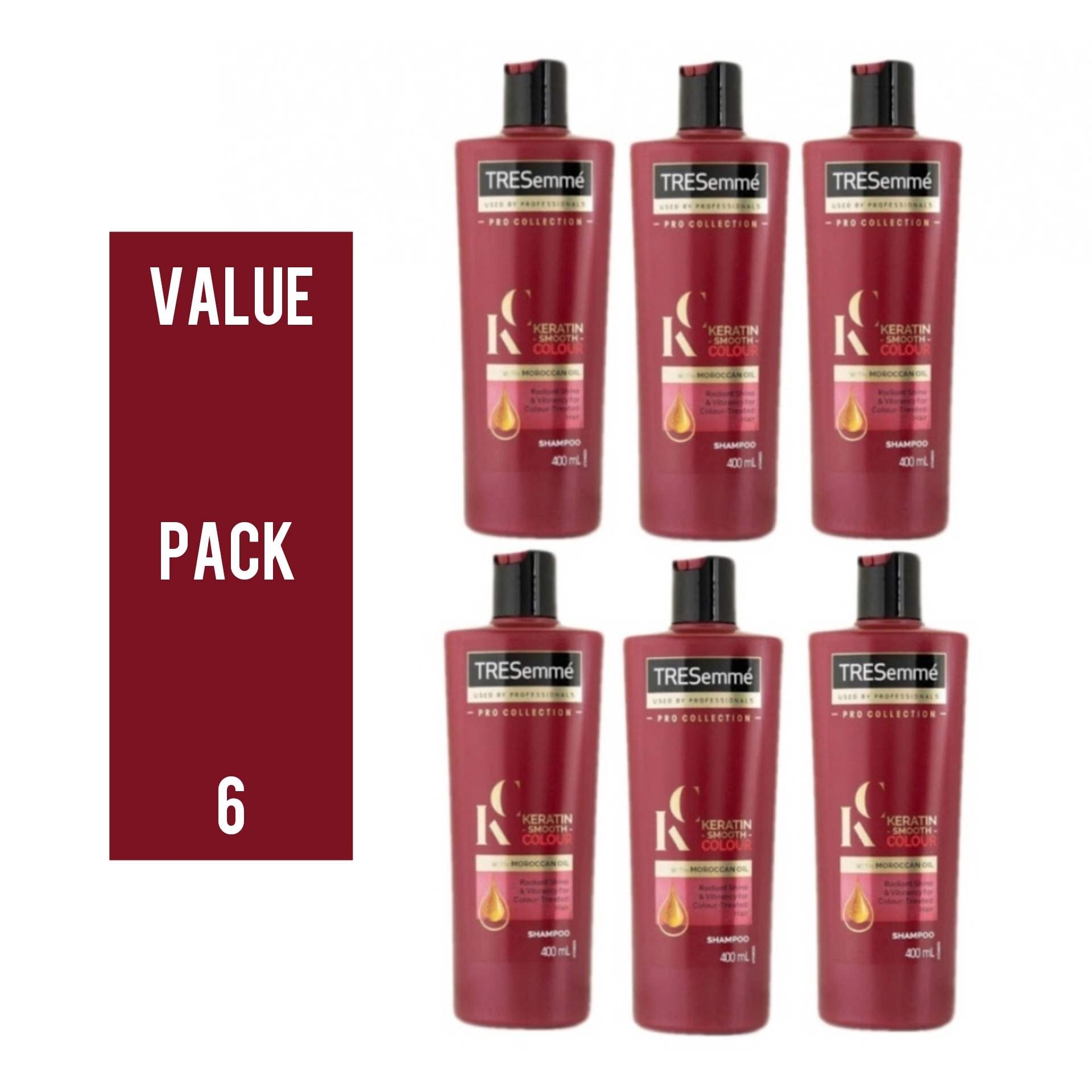 6 Pcs Bundle Tresemme Used By Professionals (6X400ml) (Cargo)