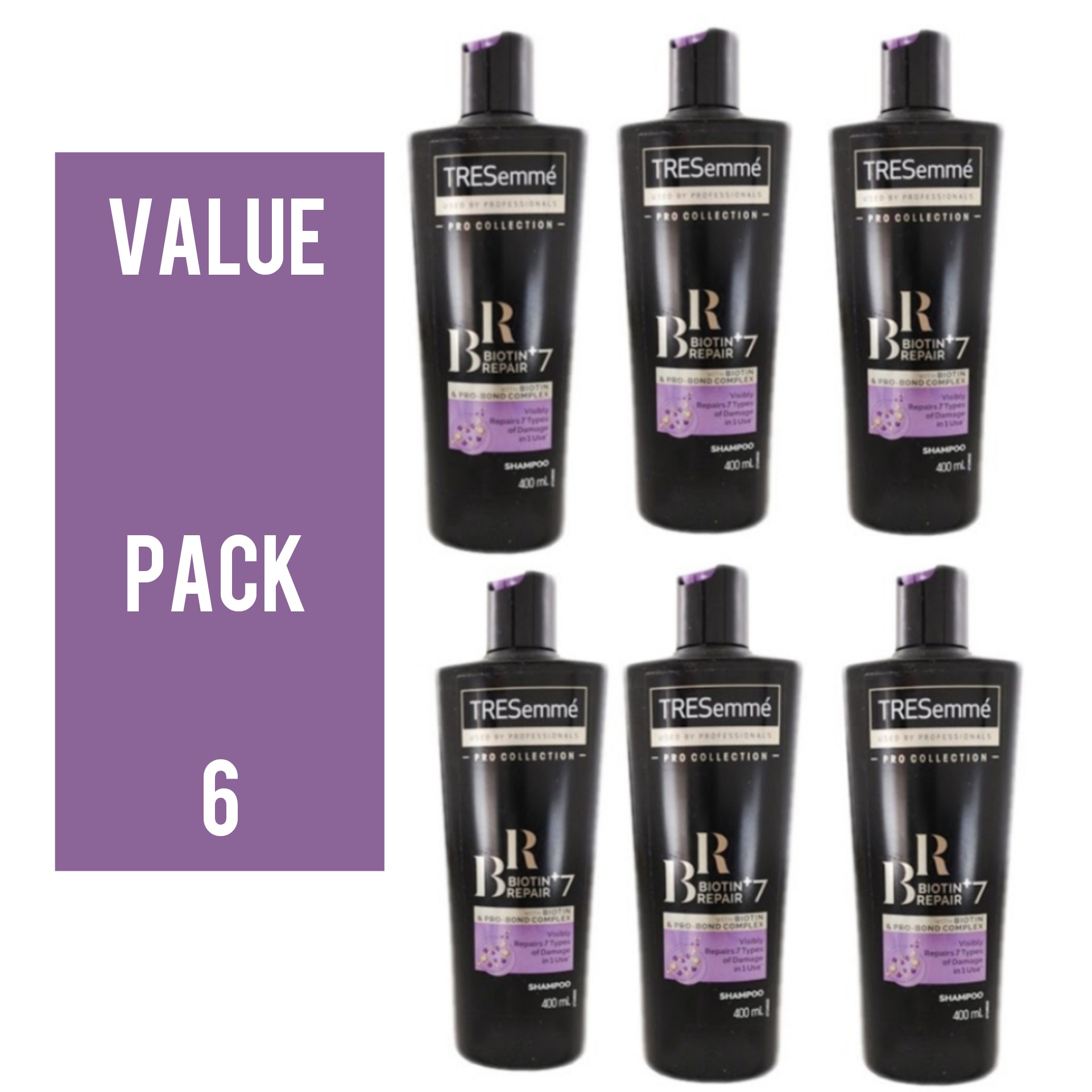 6 Pcs Bundle Tresemme used by Professionals (6X400ml) (Cargo)