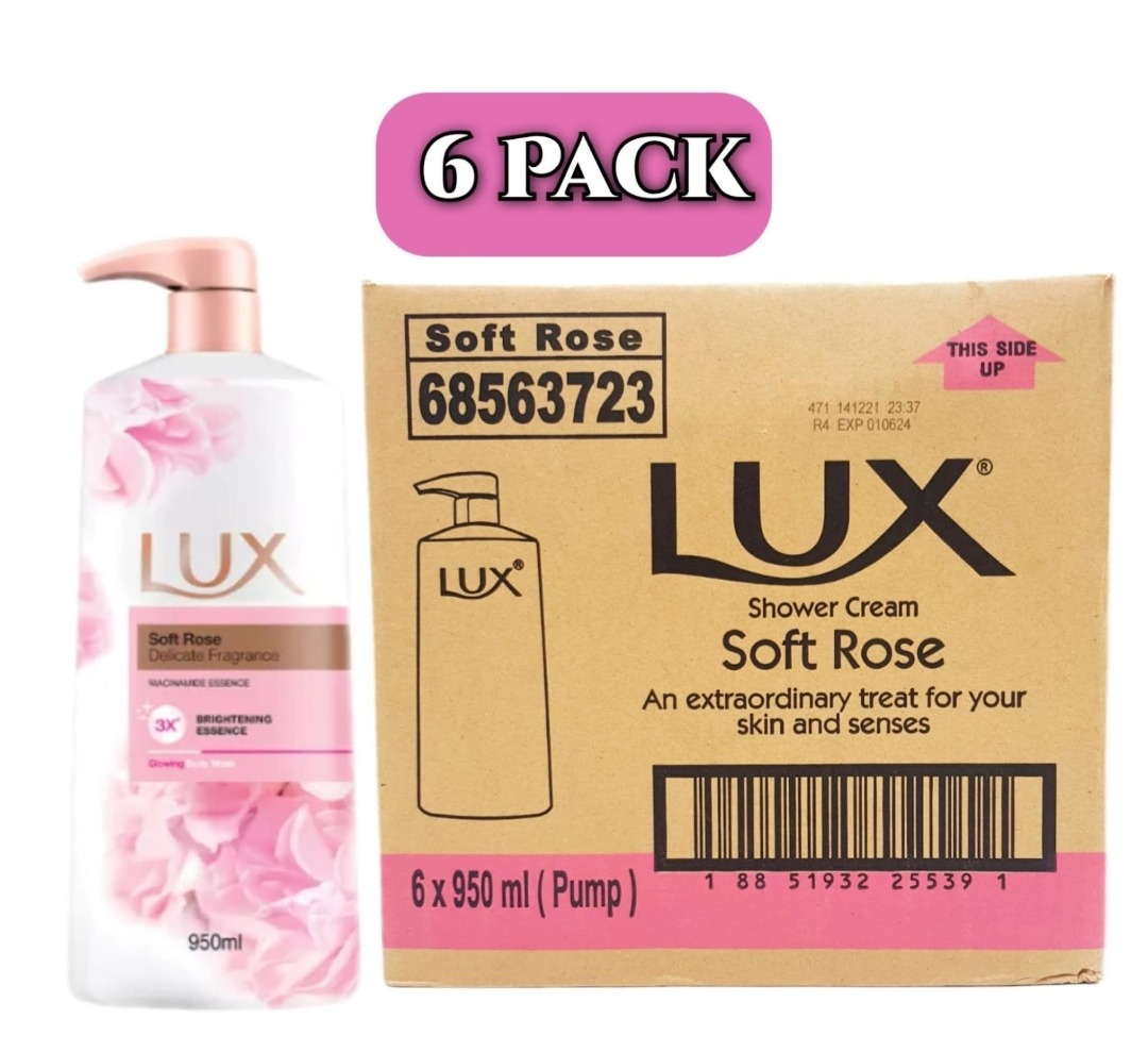 6 Pcs Bundle Lux Soft Rose Delicate Fragrance (6X950ml) (Cargo)