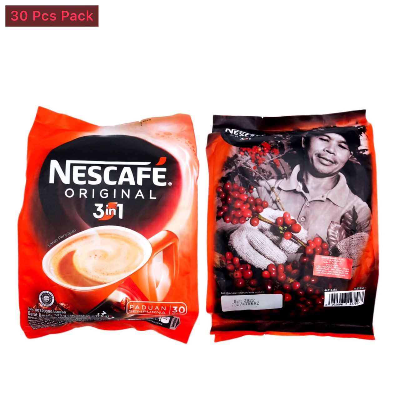 30 Pcs Bundle Nescafe Original 3 in 1 Coffee Sachets 30x17.5g (Cargo)
