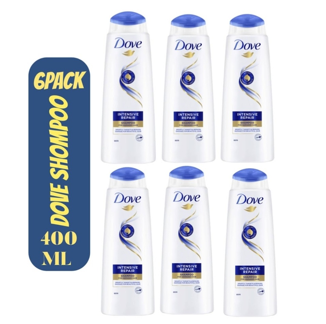 6 Pcs Bundle Dove Intensive Repair Shampoo For Damaged Hair (6X400ml) (Cargo)