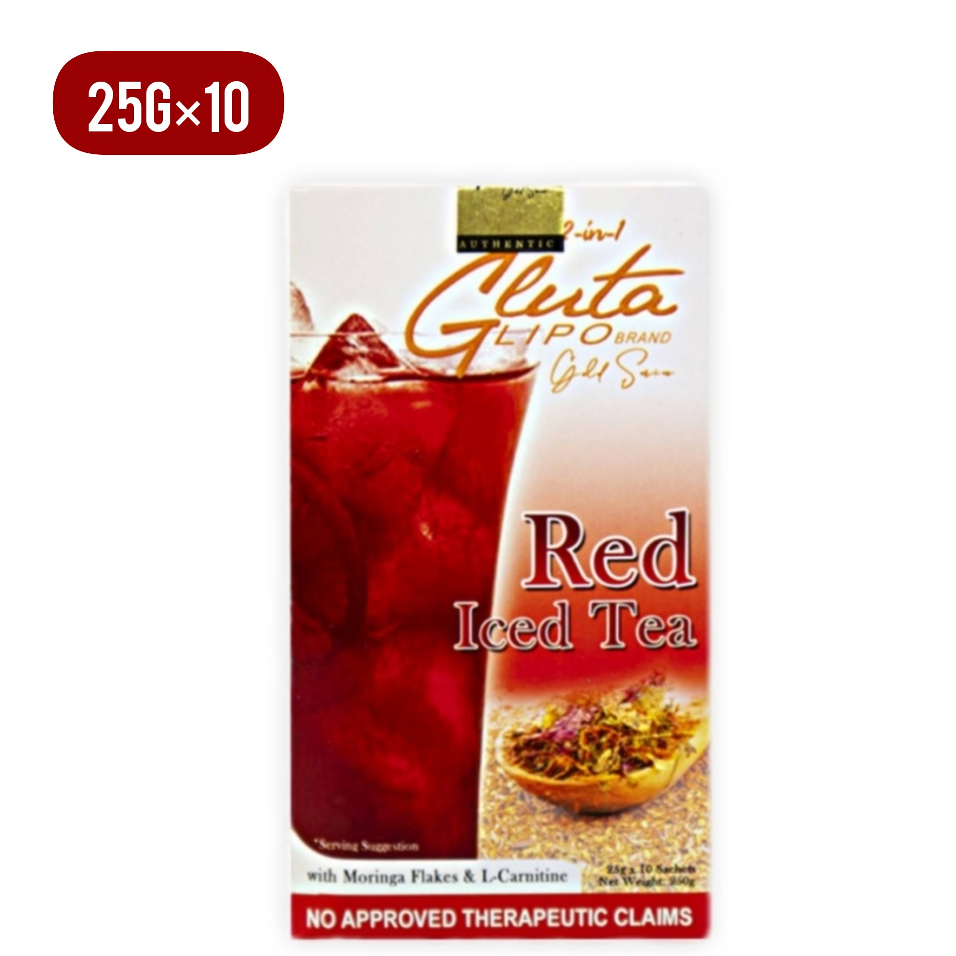 (Food) 2 IN 1 Gluta Lipo Brand Red Iced Tea (10X25G) (Cargo)