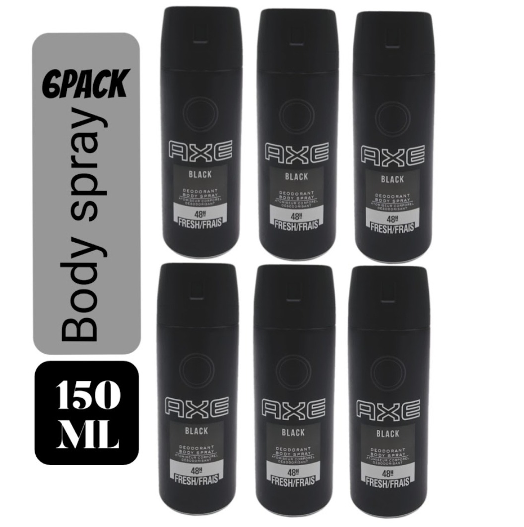 6 Pcs Bundle Axe Block Deodorant Body Spray (6X150ml) (Cargo)