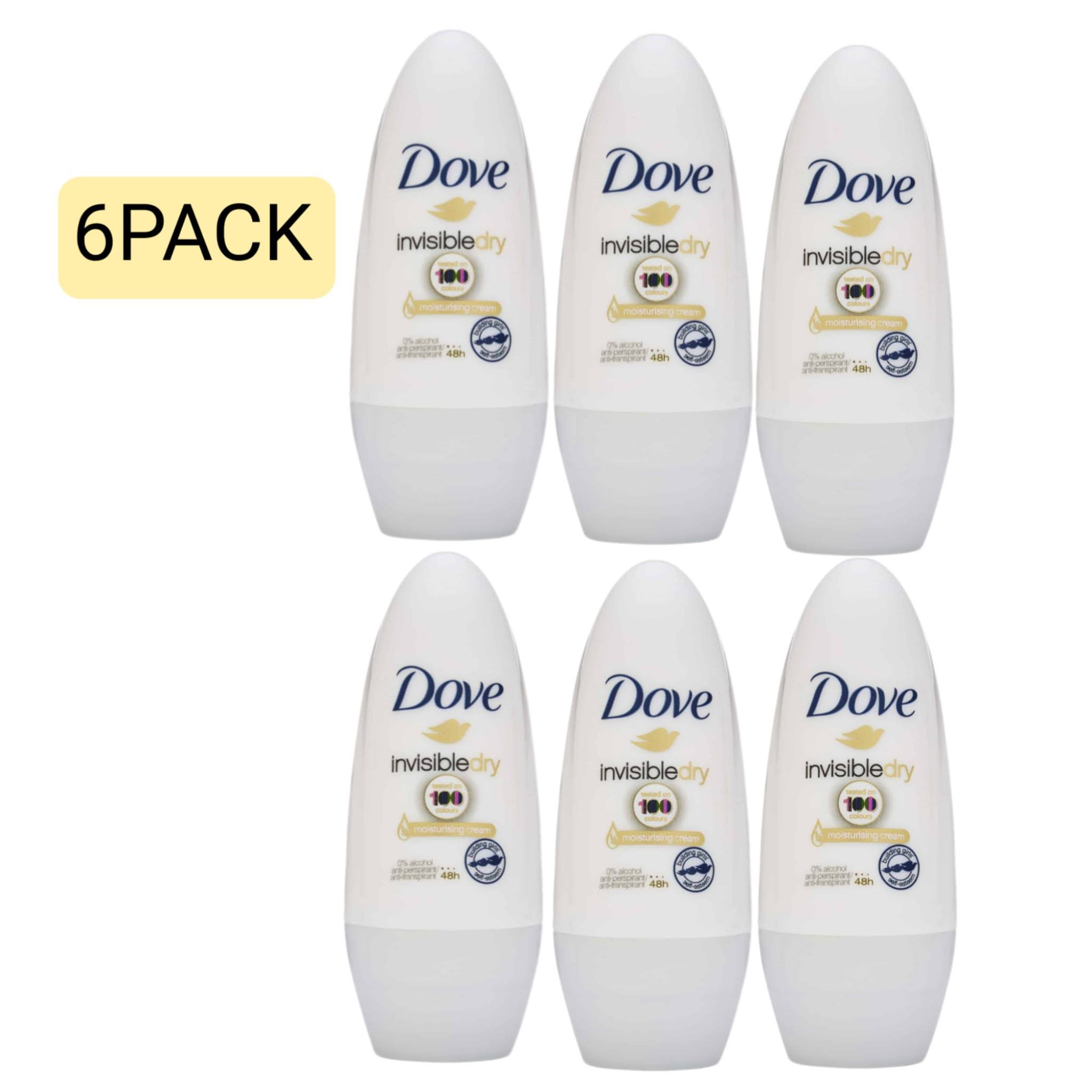 6 Pcs Bundle Dove Antiperspirant Deodorant Roll-On Invisible Dry (6X50Ml) (Cargo)