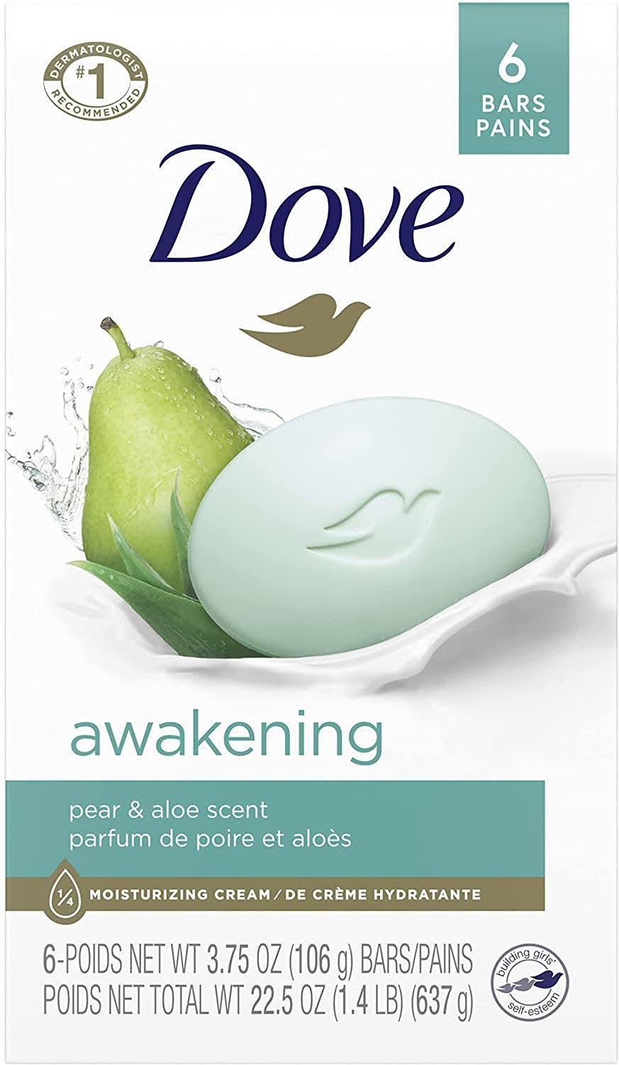 6 Pcs Bundle Dove Awakening Beauty Bar 106 (Cargo)