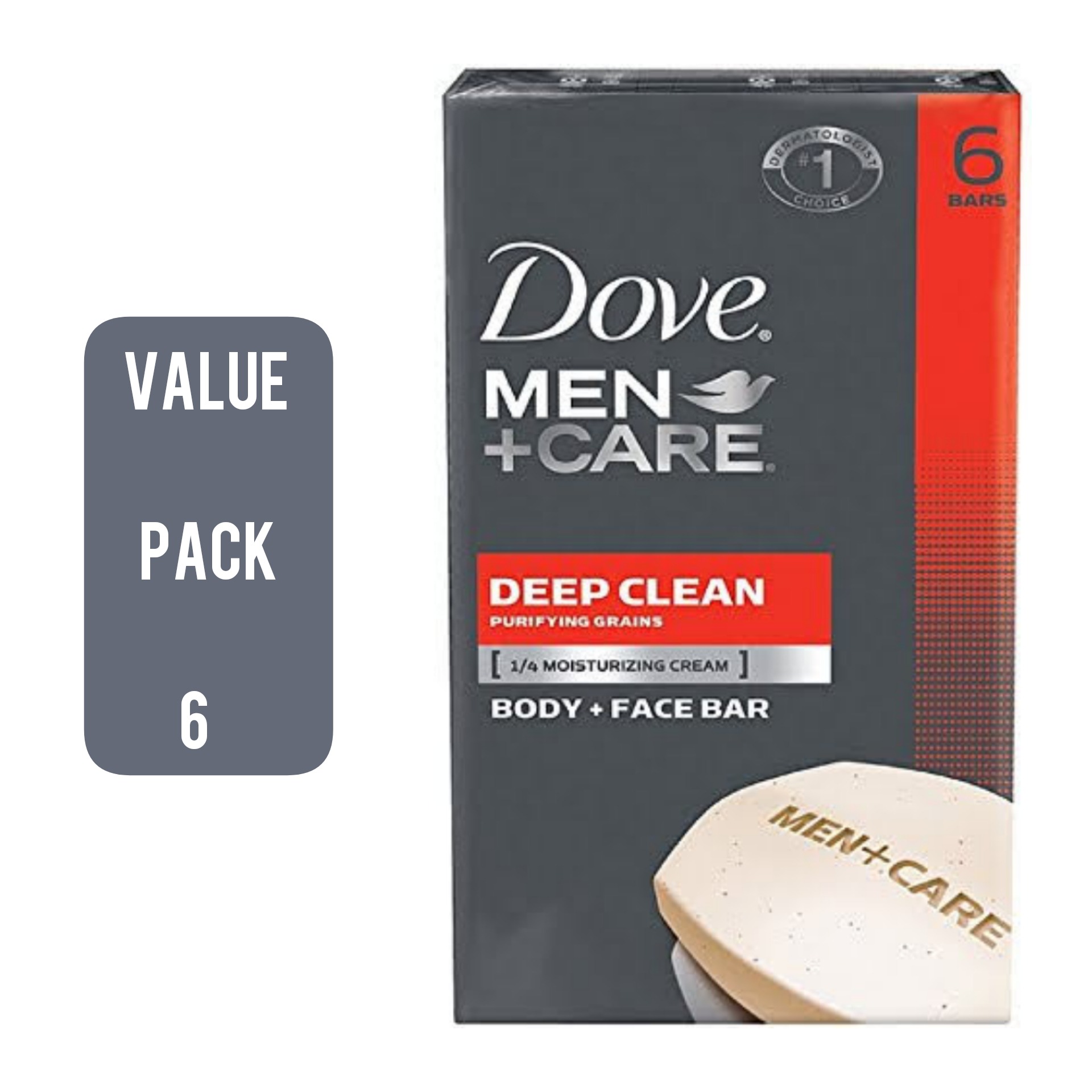 6 Pcs Bundle Dove Men +Care Deep Clean 106g (Cargo)