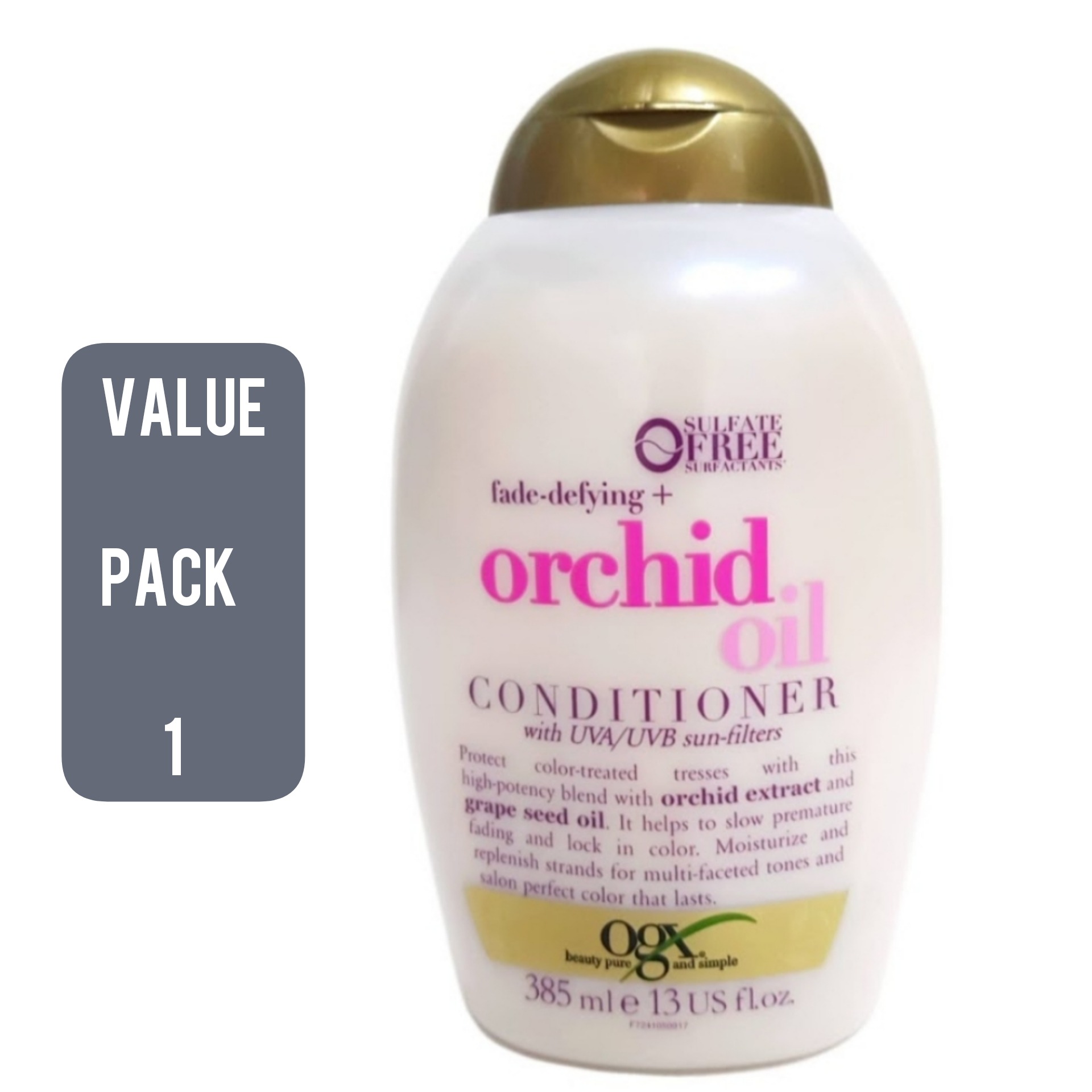 1 Pcs Bundle OGX Fade-Defying +Orchid Oil (1X385ml) (Cargo)