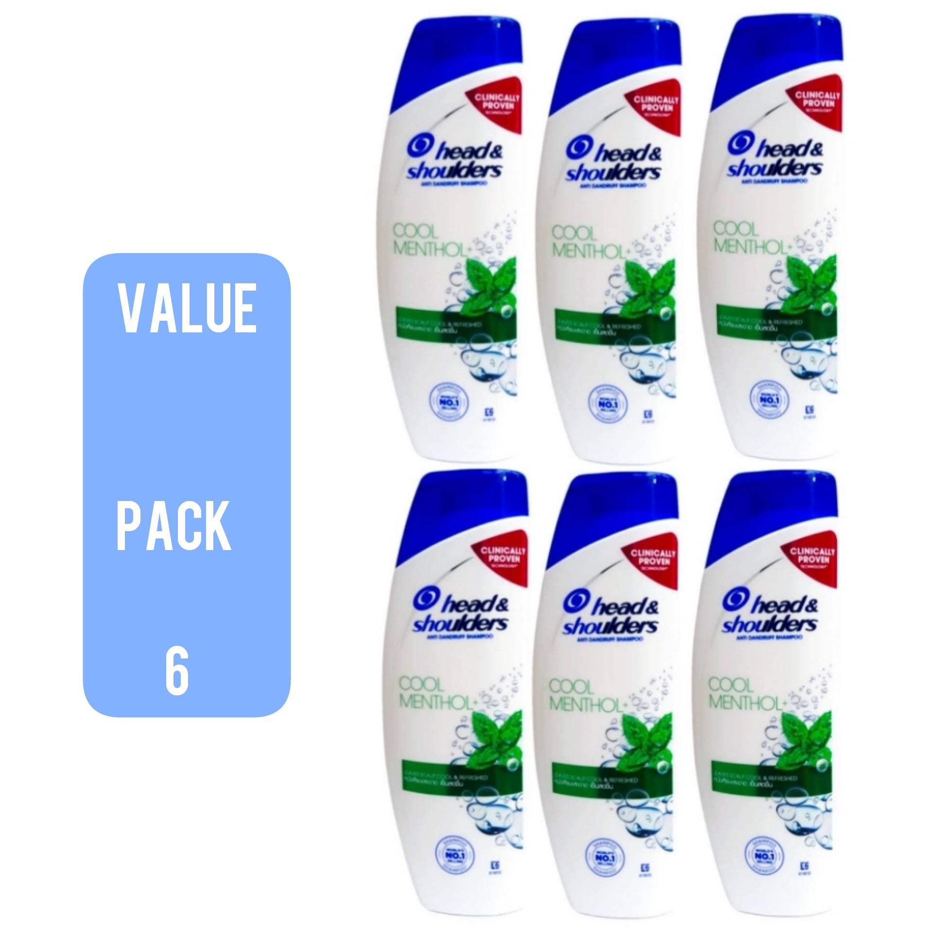 6 Pcs Bundle Head Shoulders Anti Dandruff Shampoo (6X330ml) (Cargo)