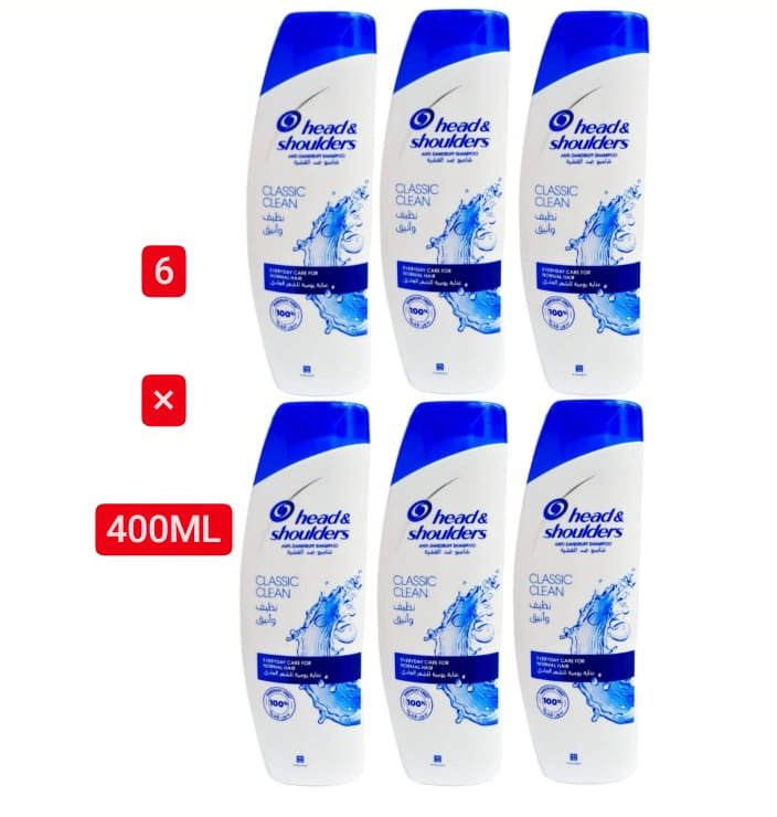 6 Pcs Head & Shoulders Bundle Classic Clean Anti-Dandruff Shampoo (6X400 ml) (Cargo)