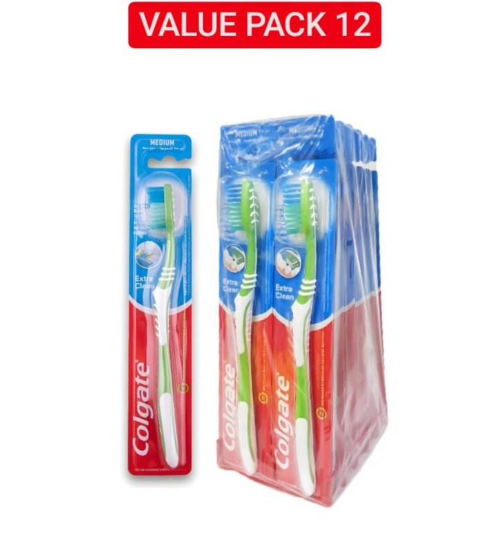 12 Pcs Bundle Toothbrush CoLGATE EXTRA CLEAN