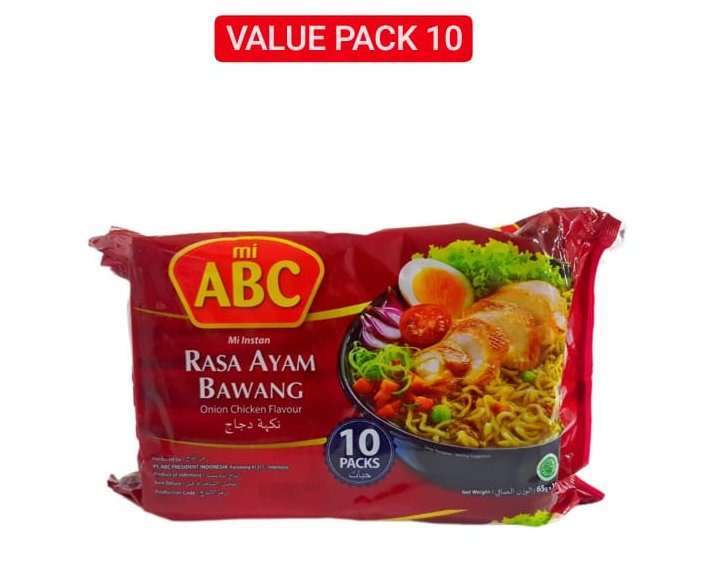 (Food) 10 Packs Mi ABC Mi Instan Rebus Rasa Ayam Bawang (10 IN 1) (Cargo)
