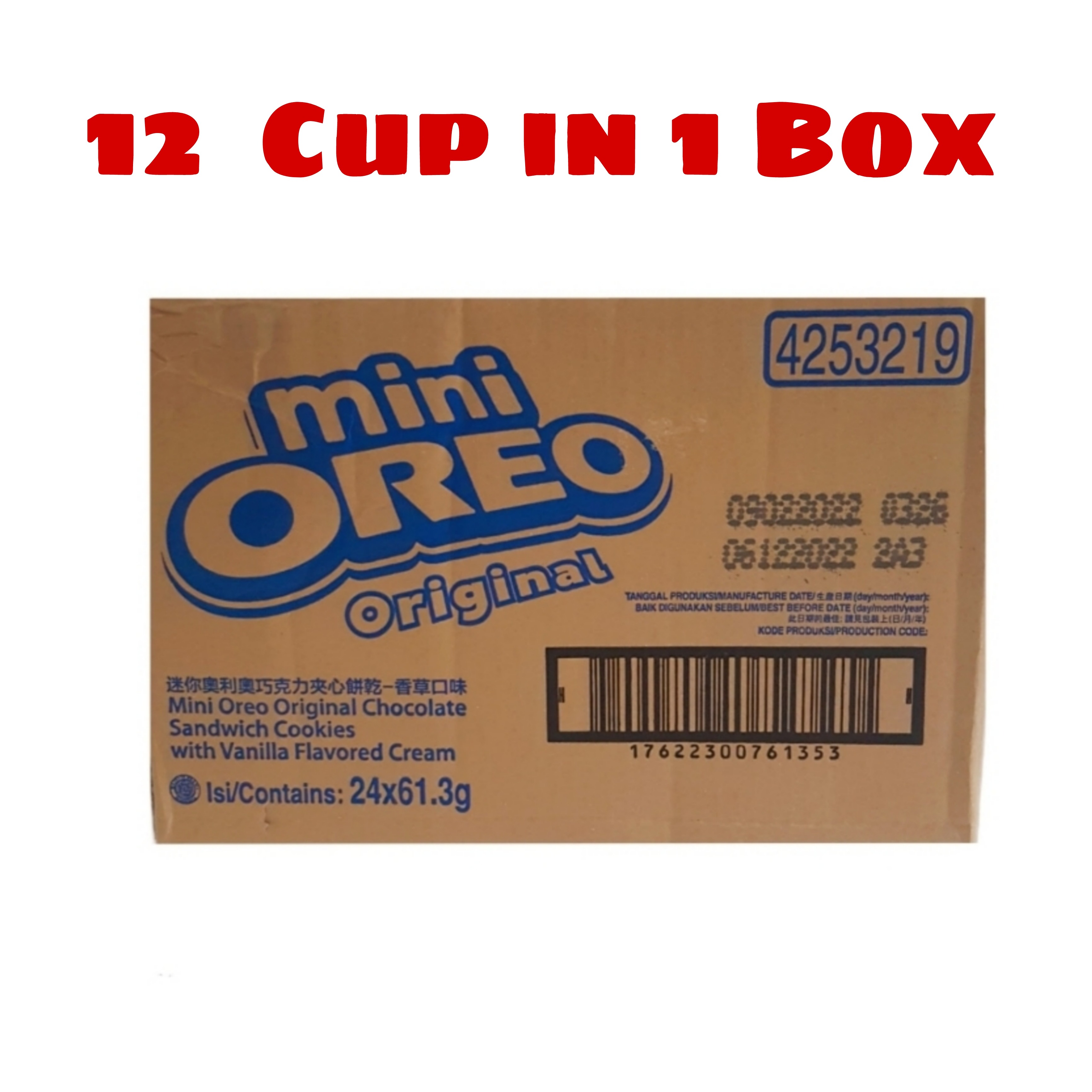 (Food) 12 Cup in 1 BOX Mini Oreo Original (12X1Box) (Cargo)