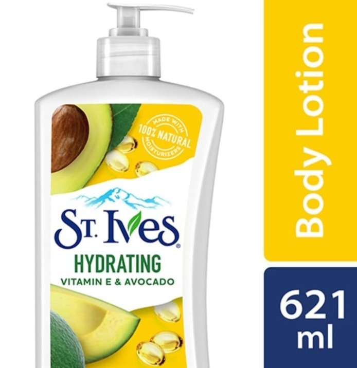 St.lves Body Lotion, Hydrating, Vitamin E & Avocado (621ml) (Cargo)