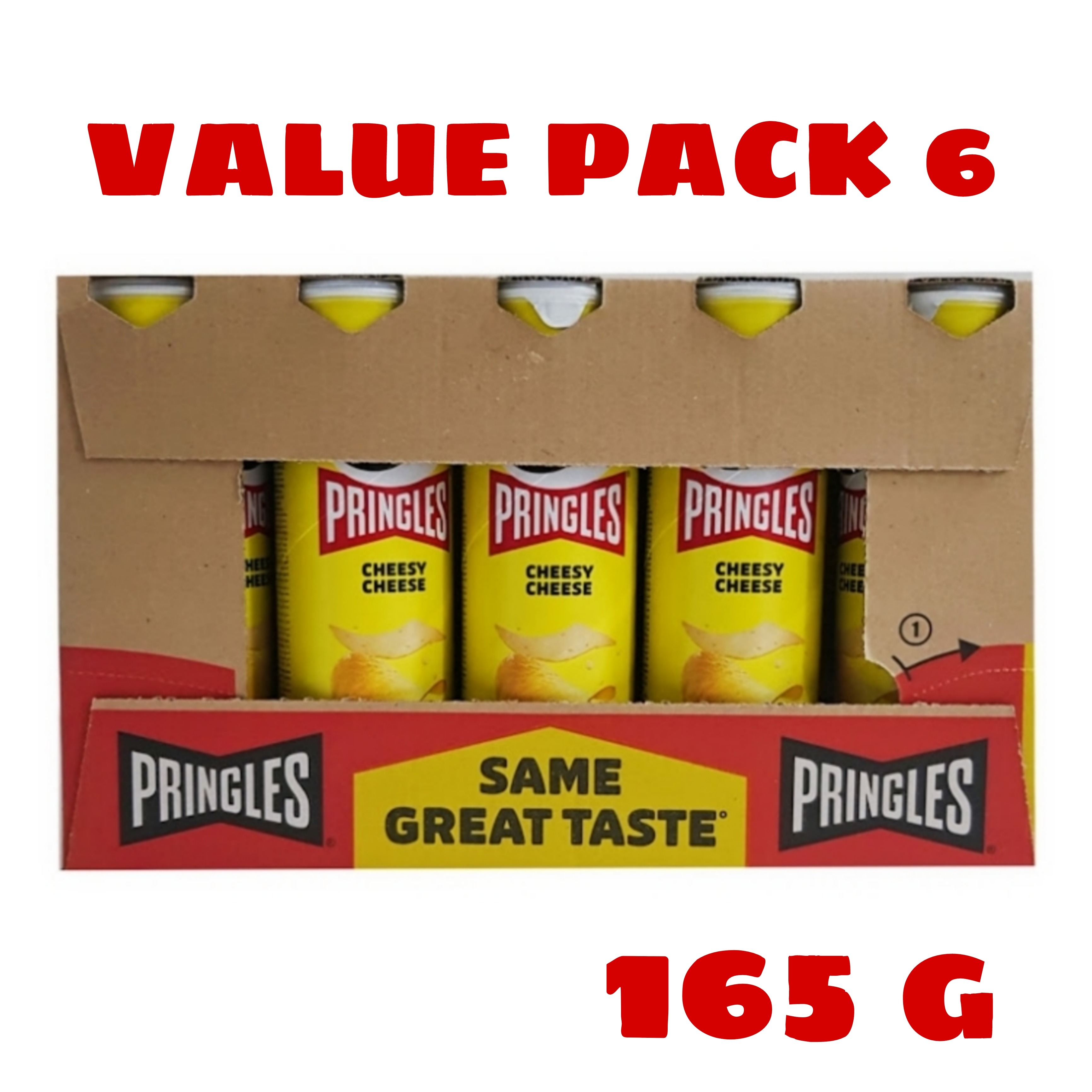 (Food) 19 Pcs Bundle Pringles Cheesy Cheese Savoury Snack (19X165g) (Cargo)