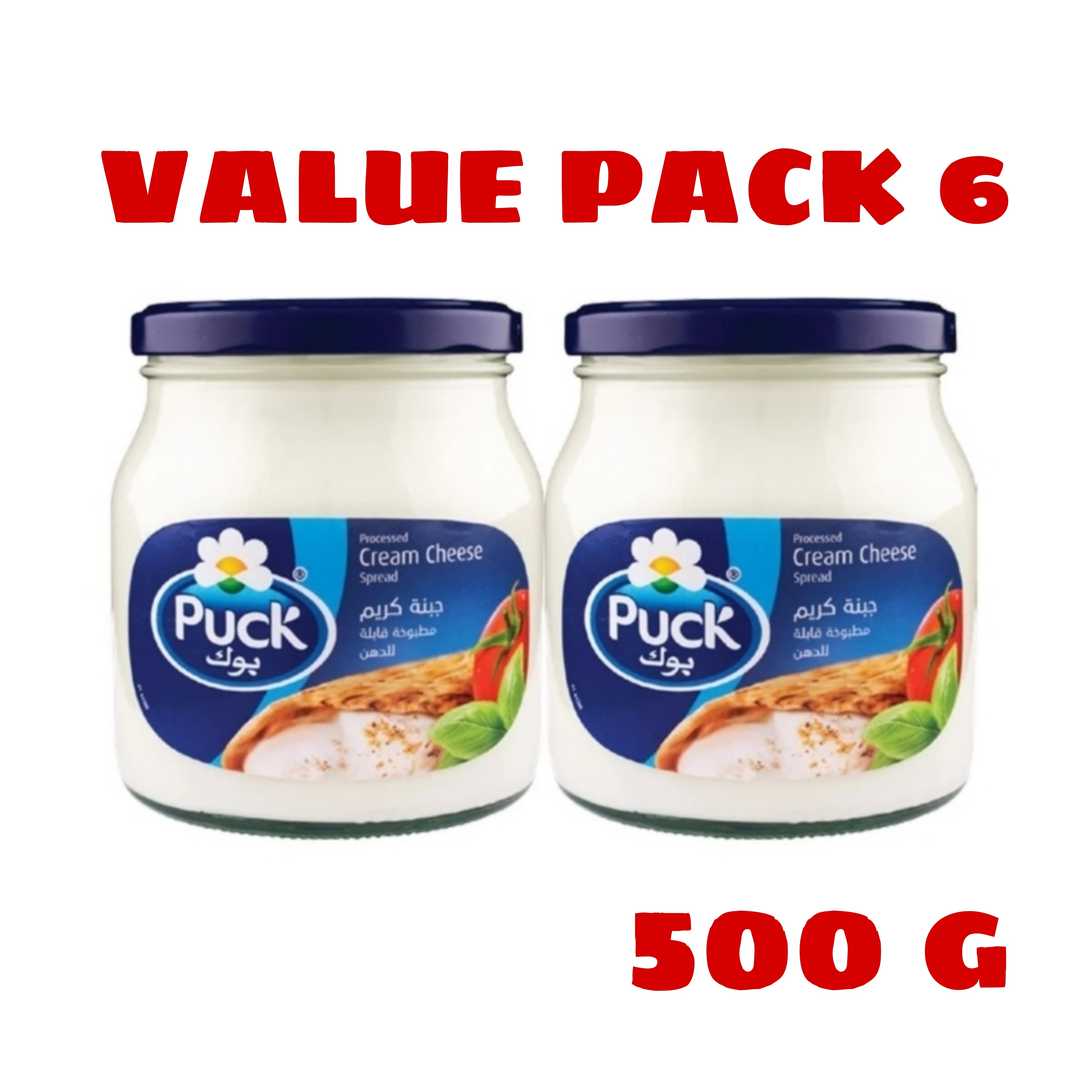 (Food) 6 Pcs Bundle PUCK Cream Cheese (6X500g) (Cargo)