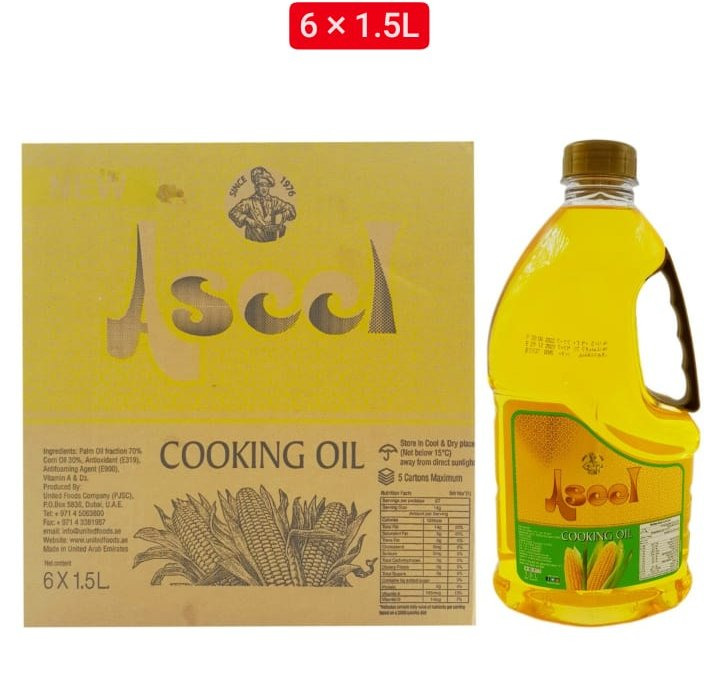 6 Pcs Bundle Asool Cooking Oil (6X1.5 L) (Cargo)