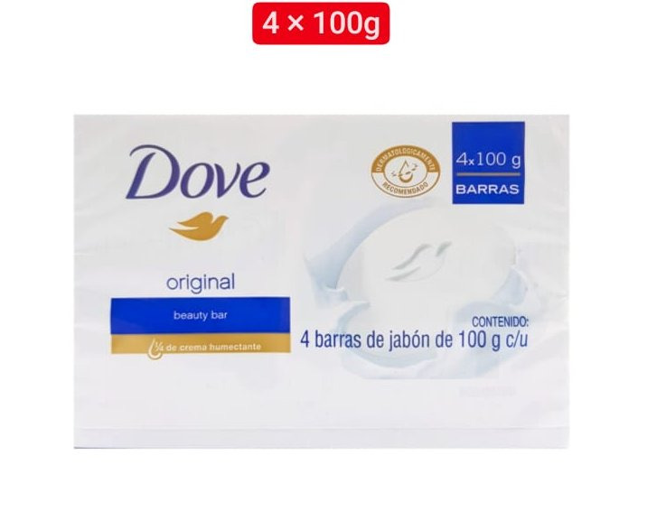 4 Pcs Bundle Dove Original Beauty Bar Soap (4X100g )(Cargo)