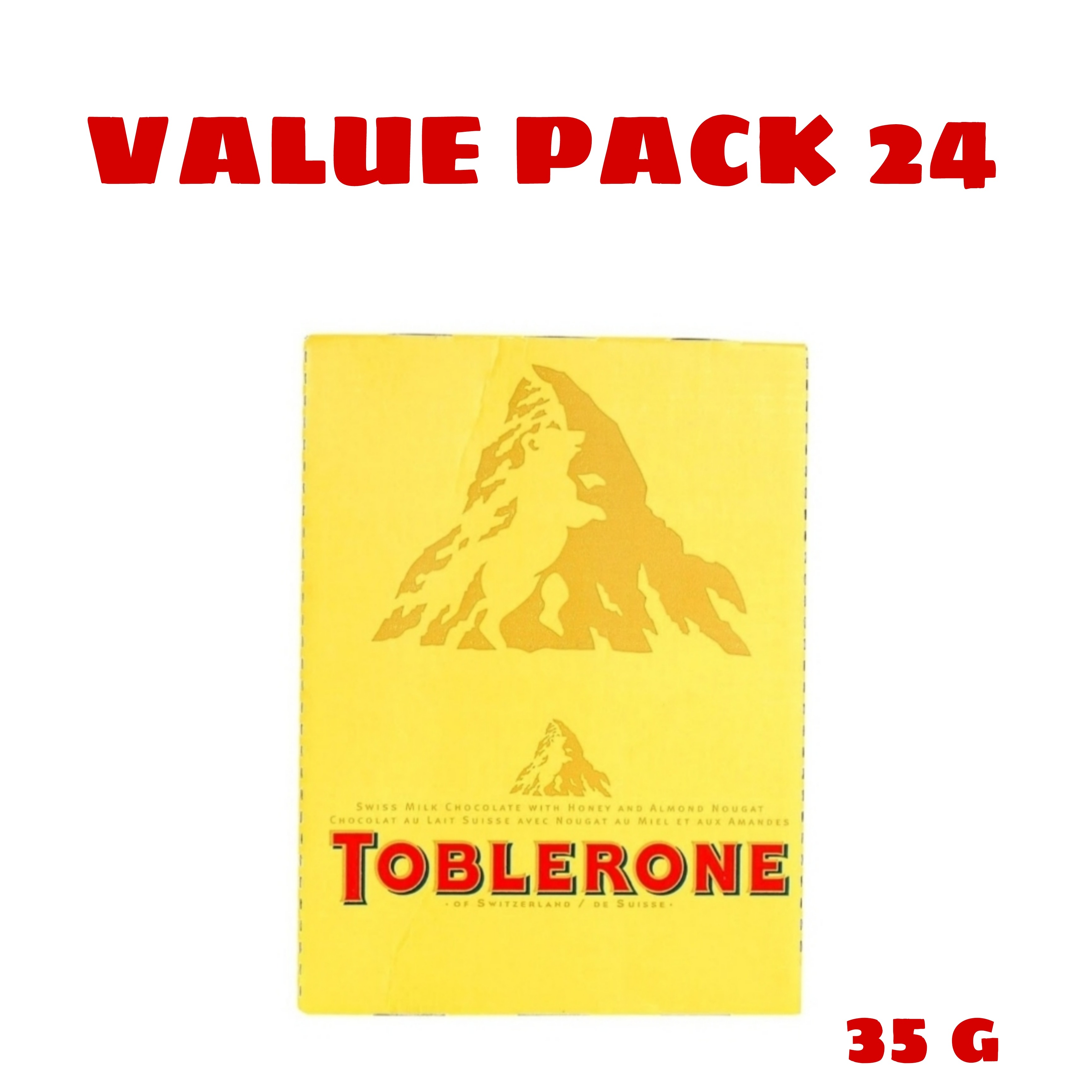 (Food)  24 Pcs Bundle Toblerone Milk Chocolate (24X35G) (Cargo)