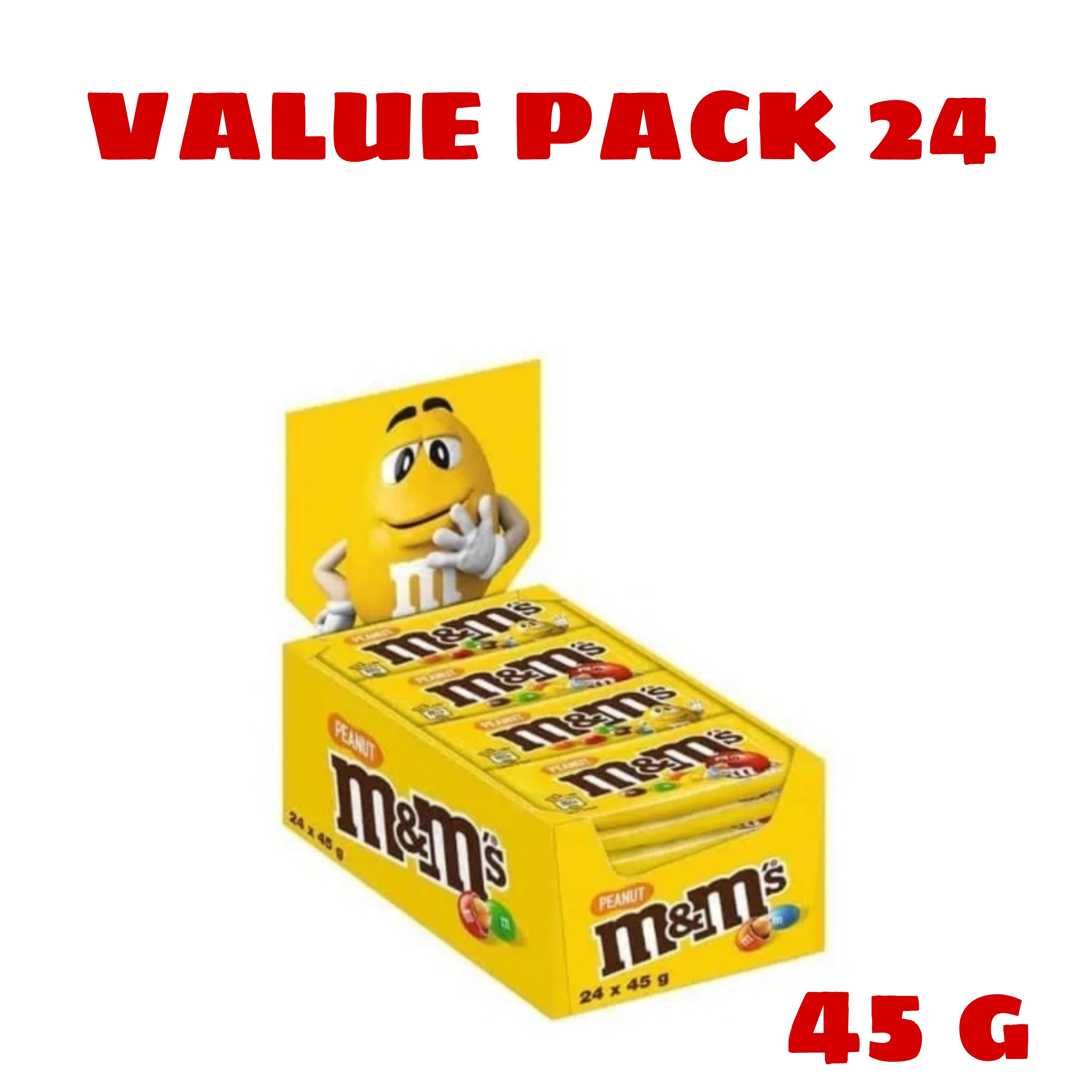 24 Pcs Bundle M&M'S Peanut Milk Chocolate Candy 45g (Cargo)