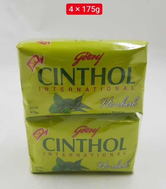 4 Pcs Bundle Godrej – Cinthol Soap Herbal (4X175g) (Cargo)
