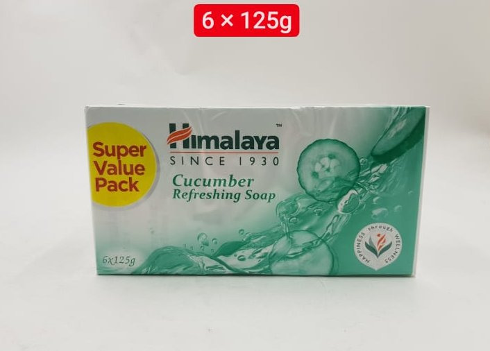 6 Pcs Bundle Himalaya Cucumber Refreshing Cleansing Bar (6X125g) (Cargo)