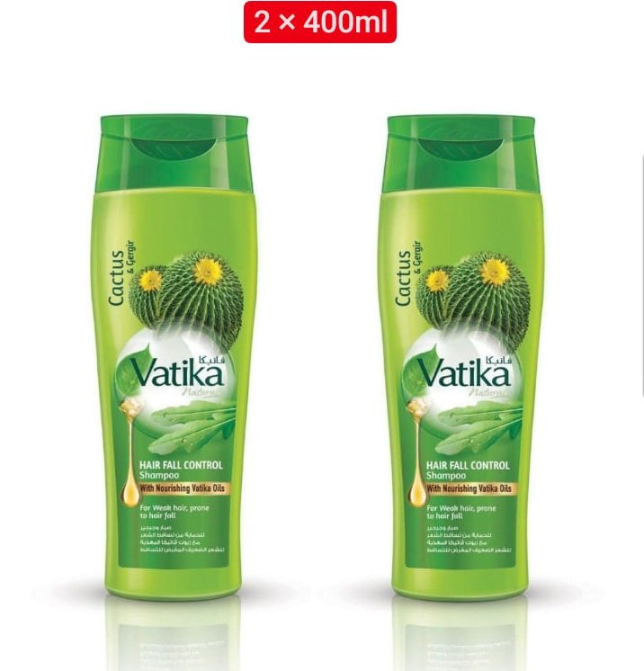 2 Pcs Bundle Vatika Naturals Hair Fall Control Shampoo (2X400ml) (Cargo)