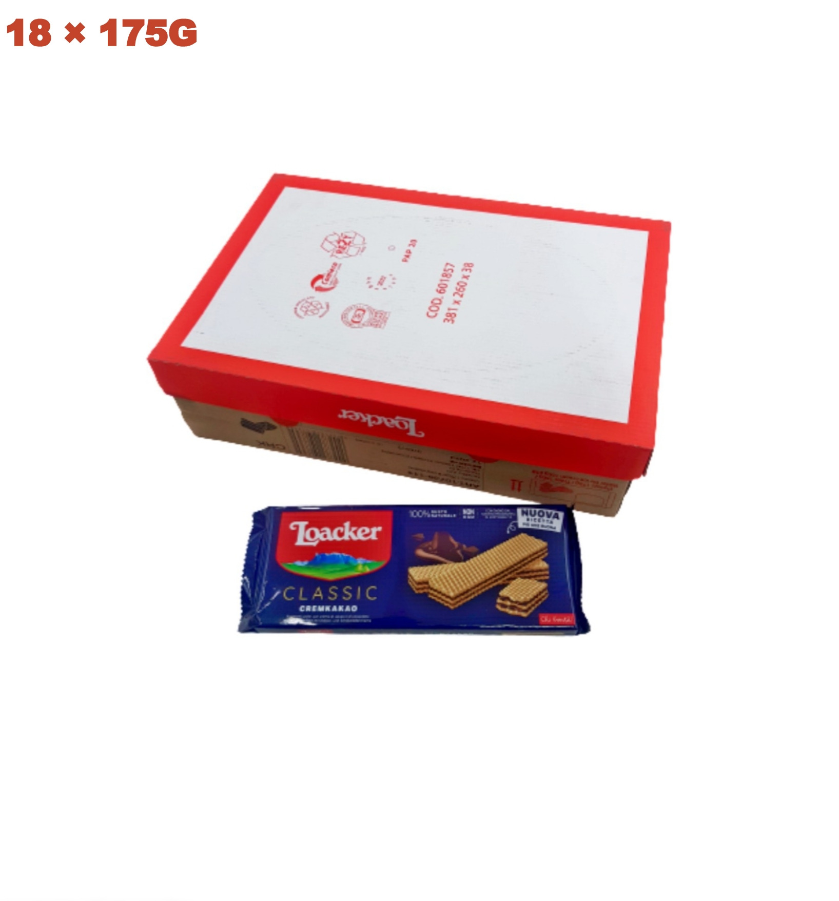 (Food) 18 Pcs Bundle Loacker Classic Cremkakao (18X175g) (Cargo)