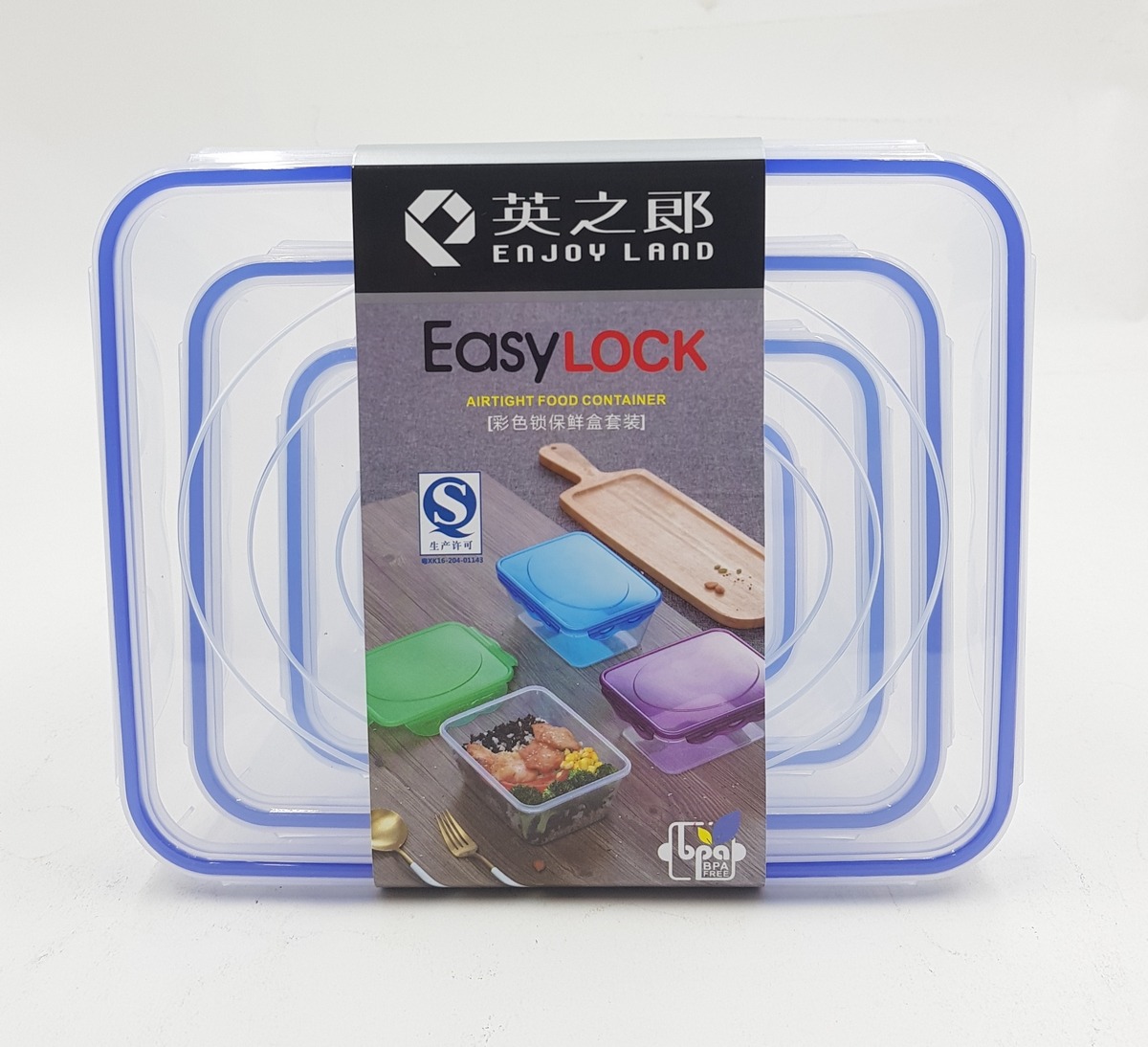 Easy Lock Airtight Storage Round Container 4 Pcs