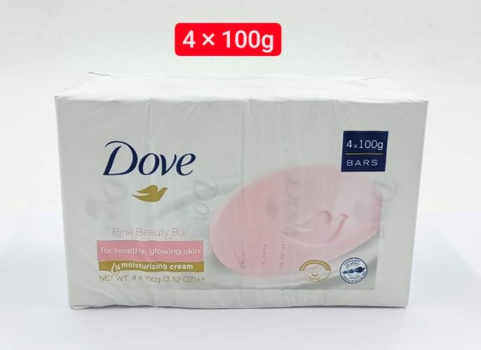 Dove 4 Pcs Bundle Pink Beauty Bar Soap  100g (Cargo)