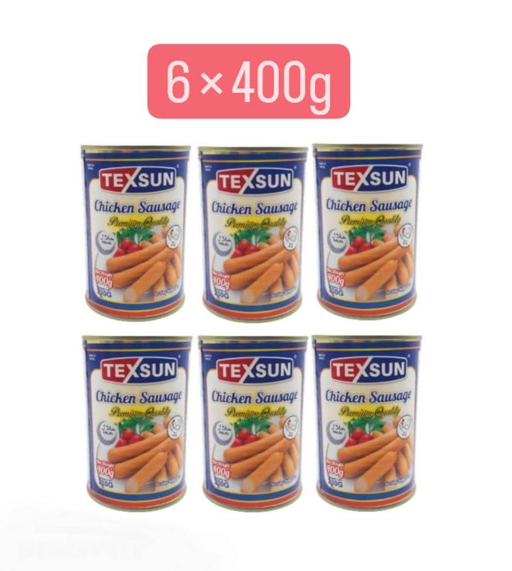 (Food) 6 Pcs Bundle Tex Sun Chicken Sausage (6X400g) (Cargo)