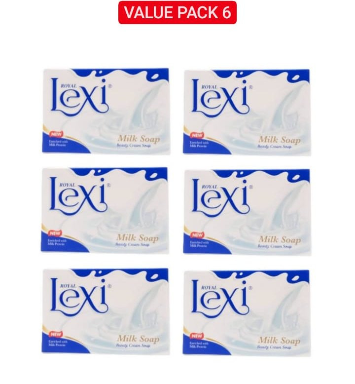 6 Pcs Lexi Bundle Royal Milk Bare Soap (6X90g) (Cargo)