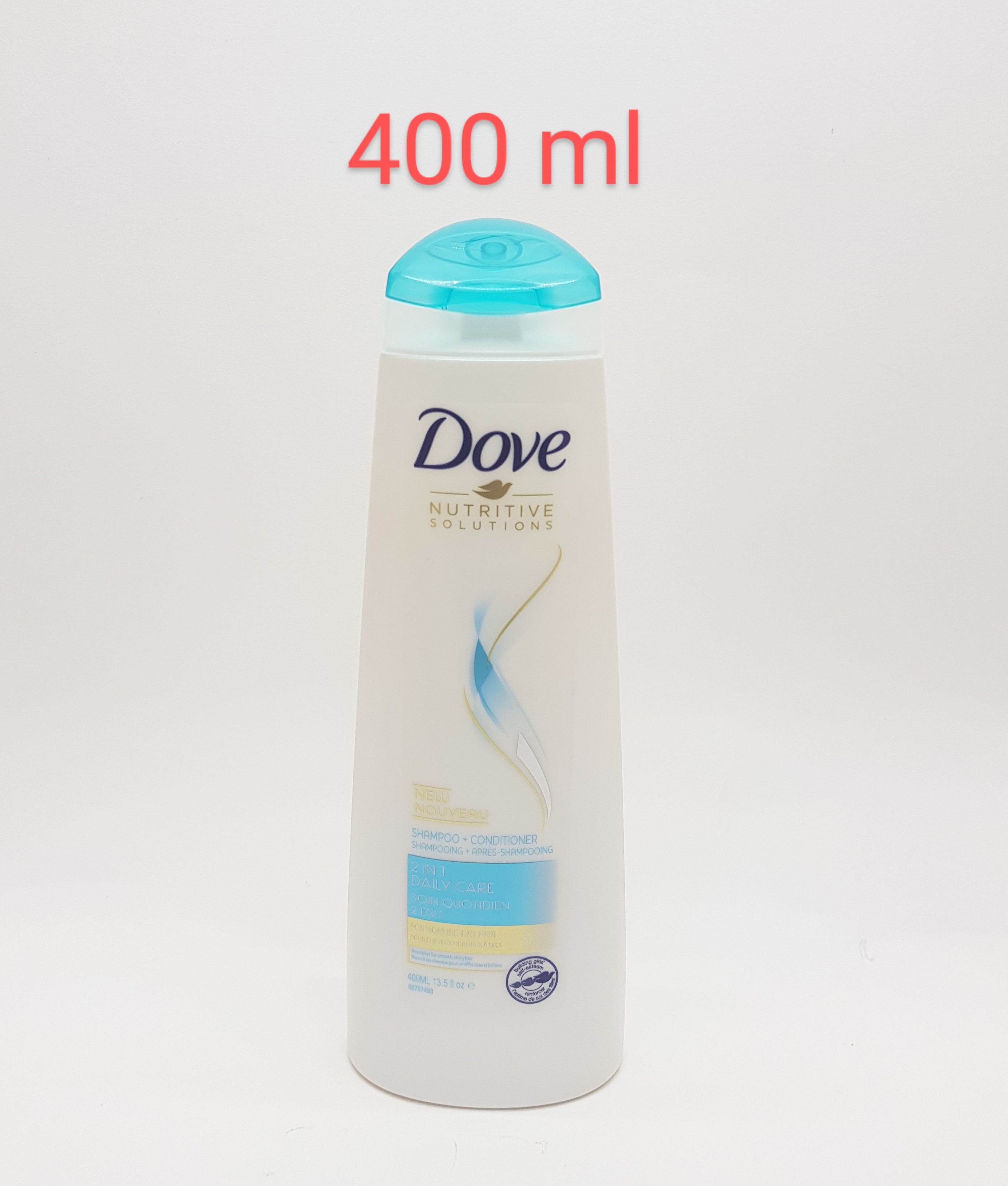 Dove Nutritive SolutIion Shampoo + Conditioner 2 In 1 Daily Care For Normal / Dry Hair 13.5 fl. oz. / 400 ml (Cargo)