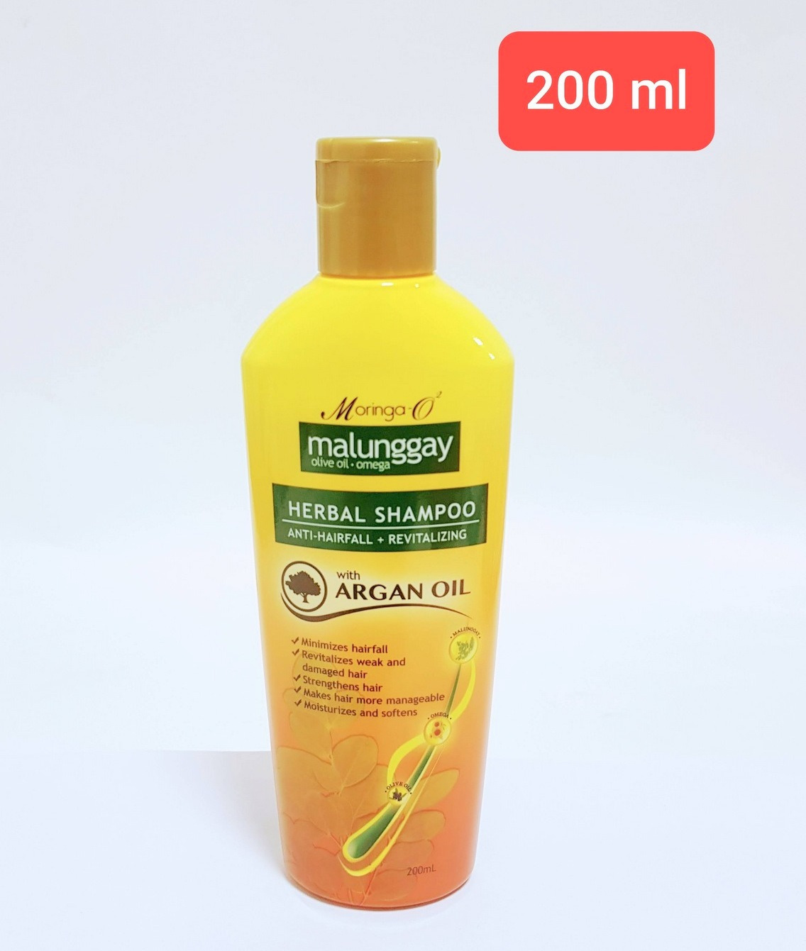 Moringa-O2 Malunggay Herbal Shampoo with Argan Oil (200ml) (Cargo)