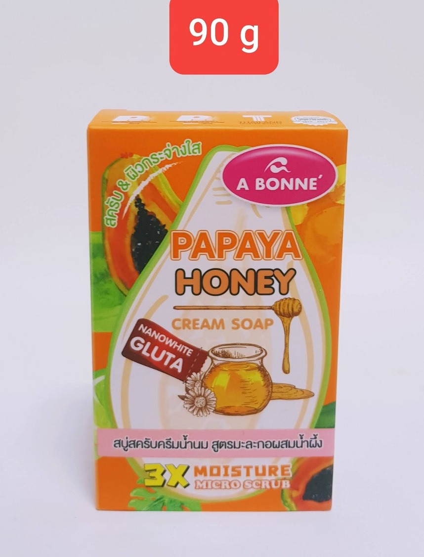 A Bonne Papaya Honey Caream Soap (90g) (Cargo)