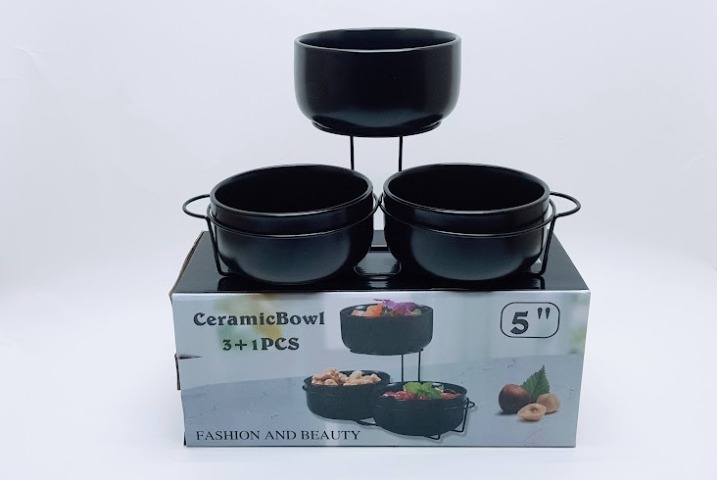3+1Pcs Ceramic Bowl