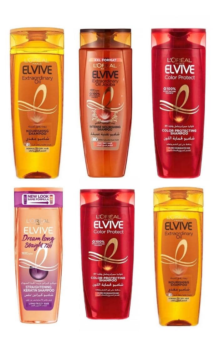 LOREAL ELVIVE 6 Pcs Bundle Assorted Shampoo (400ML)[CARGO 6B]