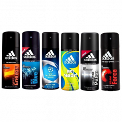 6 Pcs Adidas Deo Body Spray  Assorted (150ML) (6X150 ML)