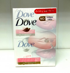 4 PCS Dove soap  pink soft smooth glowing skin (4 x 125 g)