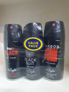 Instyle Perfumed Deodorant Body Spray Pack (3X150ML)