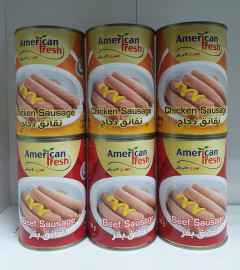 (Food)  6 Pcs American Fresh assorted Sausage box (6 X 400g)