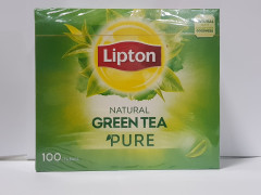 (FOOD) Lipton NATURAL YASTE FILLED WITH GOODNESS  Lipton  NATURAL  GREEN TEA "PURE  100  TEA BAGS